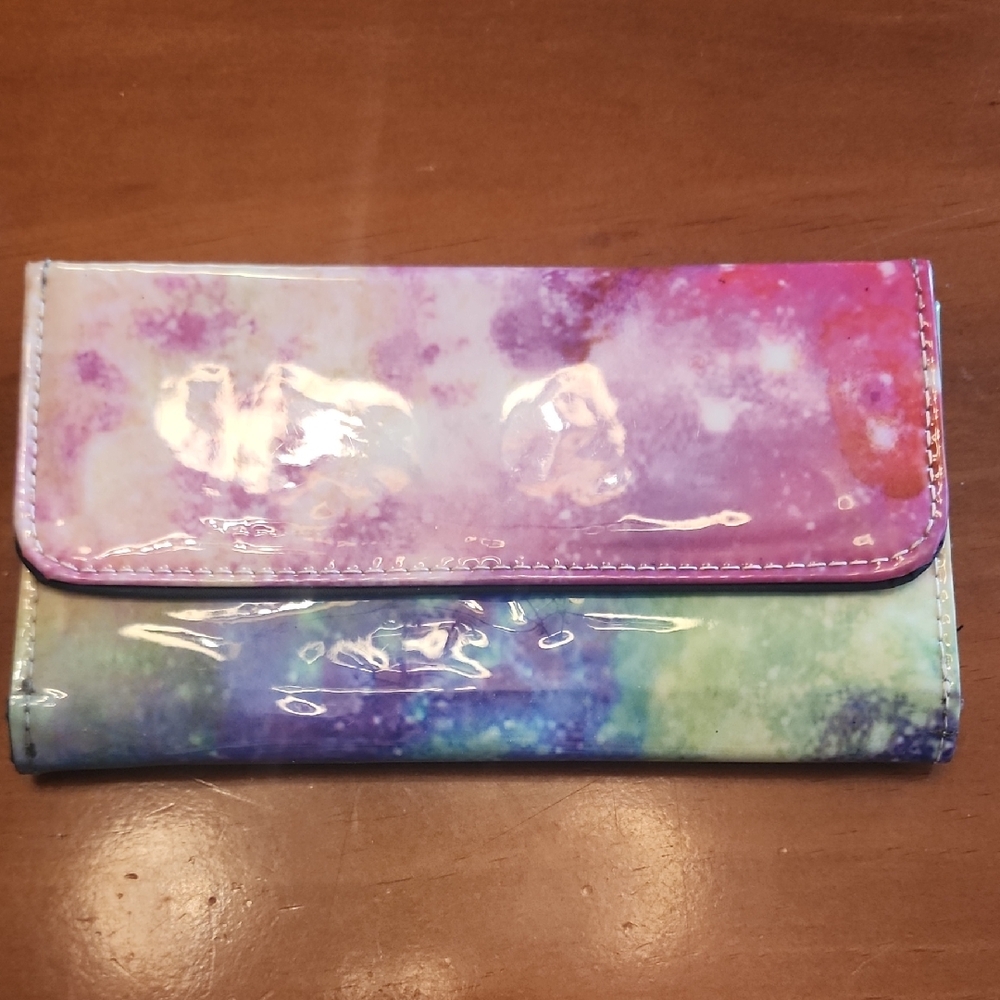 Colorful Galaxy Print Wallet